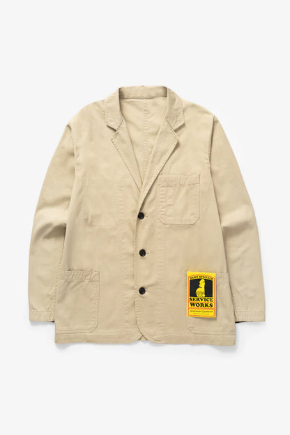 DRILL SERVER SUIT JACKET - Khaki