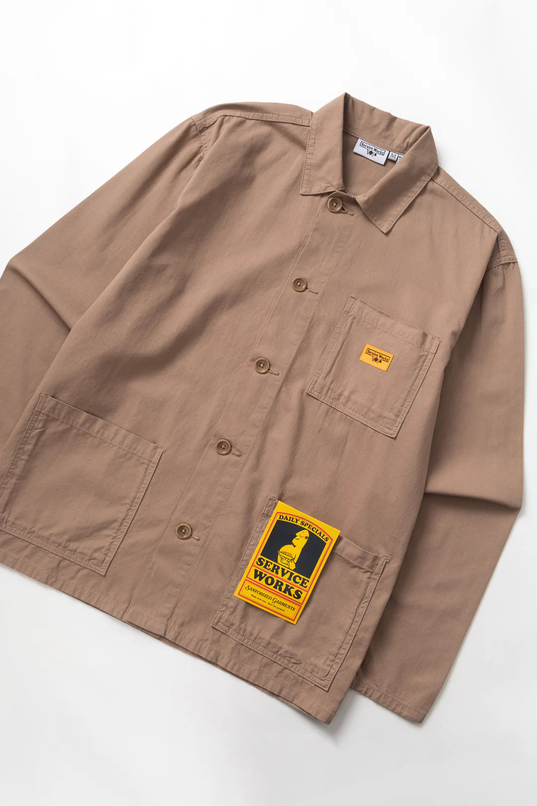 TWILL CHORE SHIRT - Mushroom