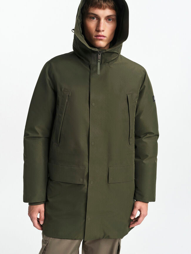 AIGLE - Parka GORE-TEX® ultra-chaude longue à capuche matelassée - Kaki