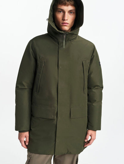AIGLE - Parka GORE-TEX® ultra-chaude longue à capuche matelassée - Kaki