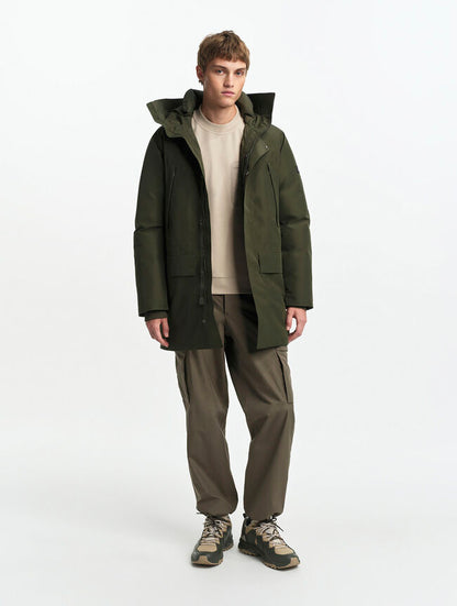 AIGLE - Parka GORE-TEX® ultra-chaude longue à capuche matelassée - Kaki