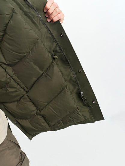 AIGLE - Parka GORE-TEX® ultra-chaude longue à capuche matelassée - Kaki