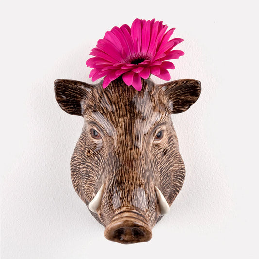 Vase mural tête de sanglier