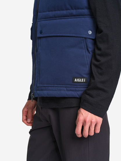 AIGLE - Blouson REPREVE® sans manche déperlant matelassé - Bleu