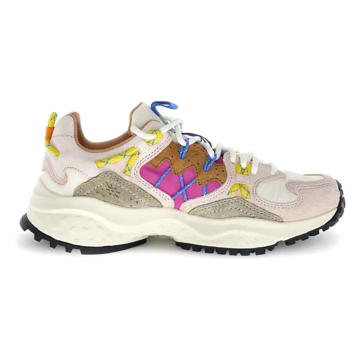 YAMABUSHI WOMAN SUEDE/NYLON R CIPRIA - STONE - FUCHSIA