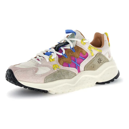 YAMABUSHI WOMAN SUEDE/NYLON R CIPRIA - STONE - FUCHSIA