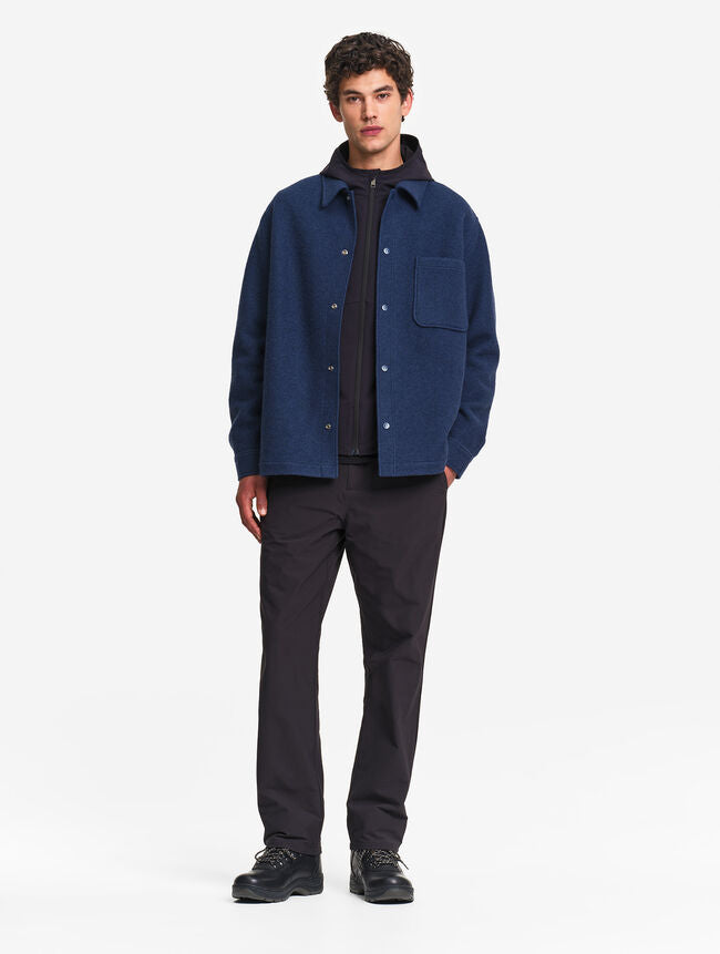 AIGLE - Surchemise en laine bouillie - Bleu