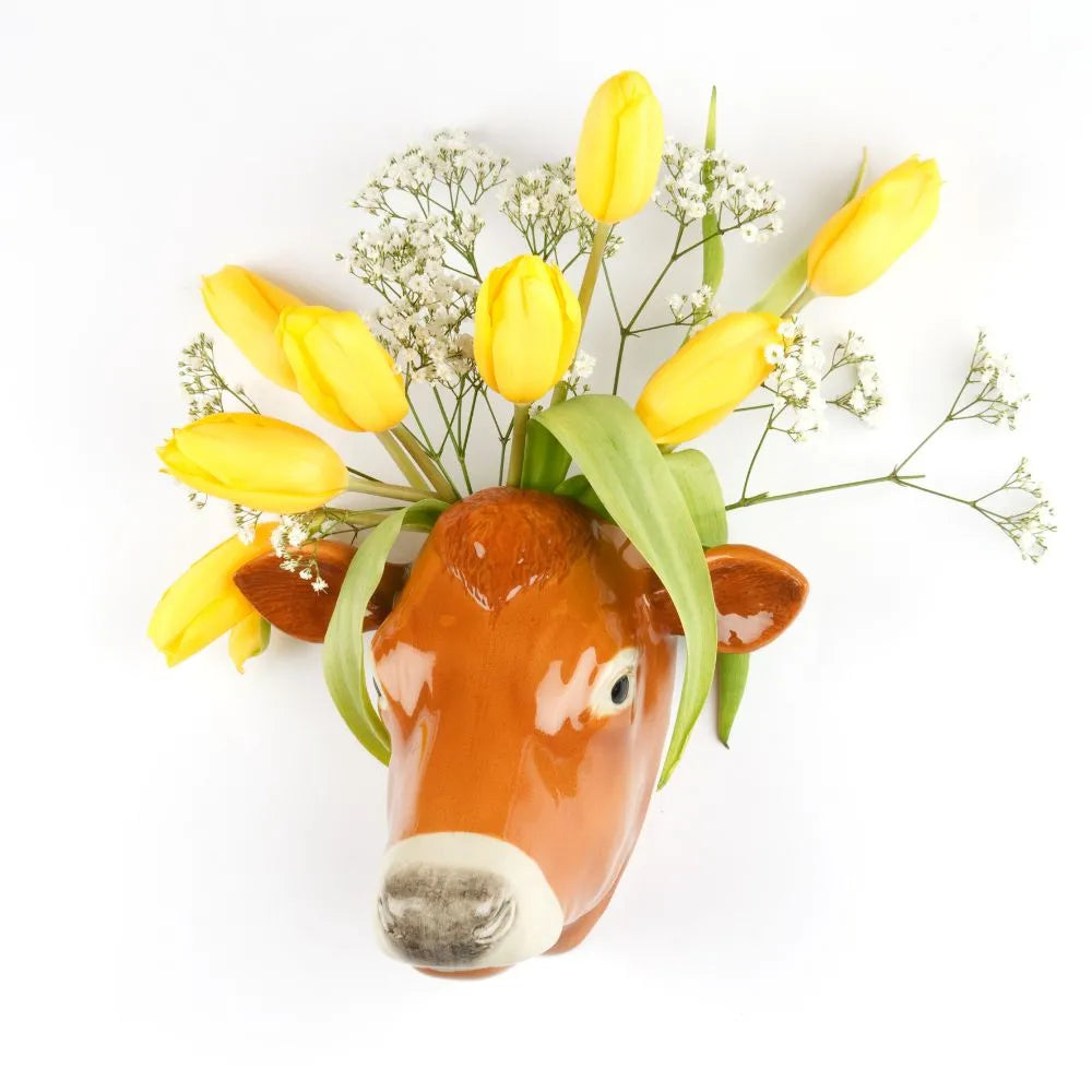 Vase mural tête de vache