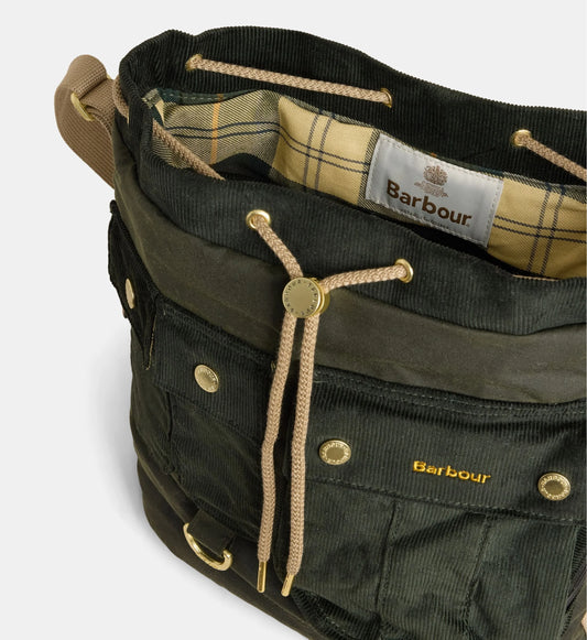 BARBOUR - Wax Mia Drawstring Tote Bag