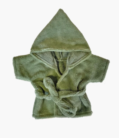 Minikane - Peignoir en tissu éponge vert amande