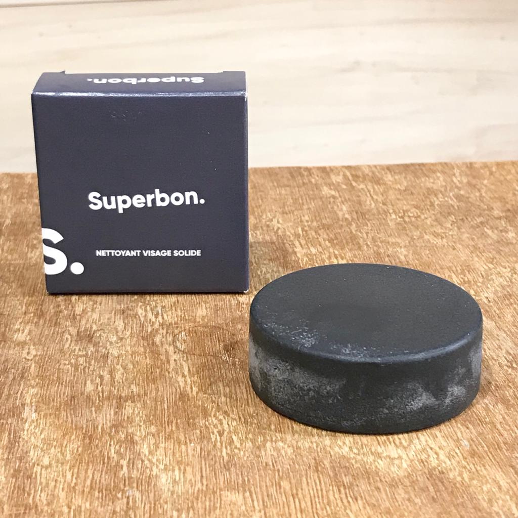 Superbon - Nettoyant visage solide au charbon actif