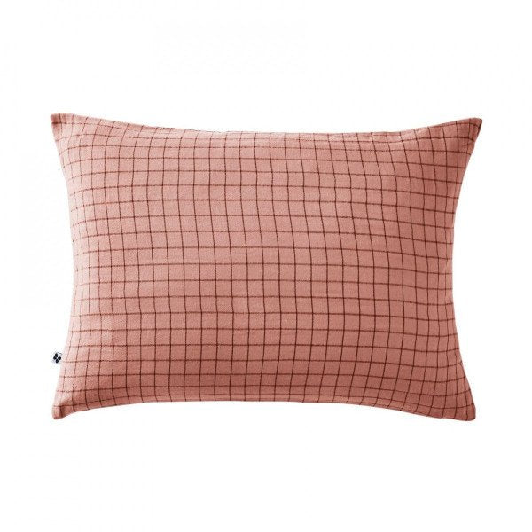 Gaïa - Taie d'oreiller quadrillage 50 x 70 cm